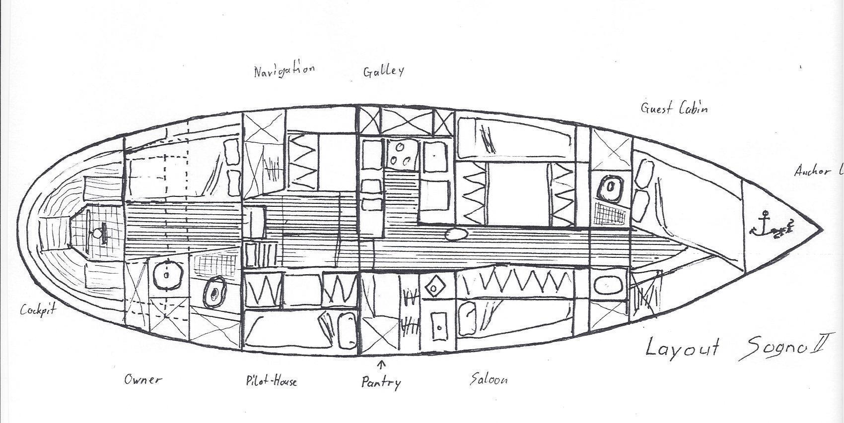Pan Oceanic 46 Cutter-no teak decks, St Augustine
