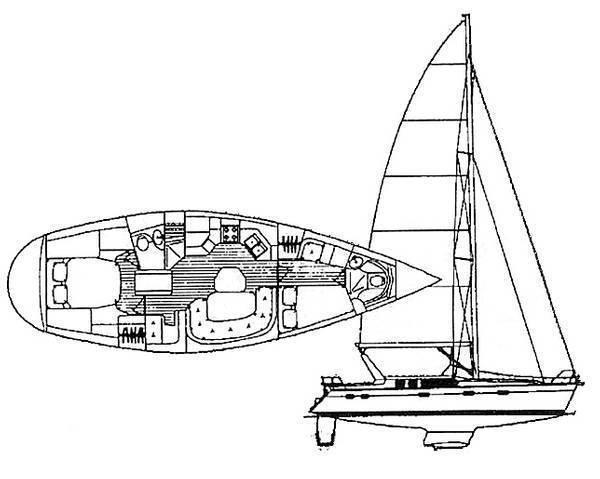 Hunter 430 fractional rig sloop, Oxnard