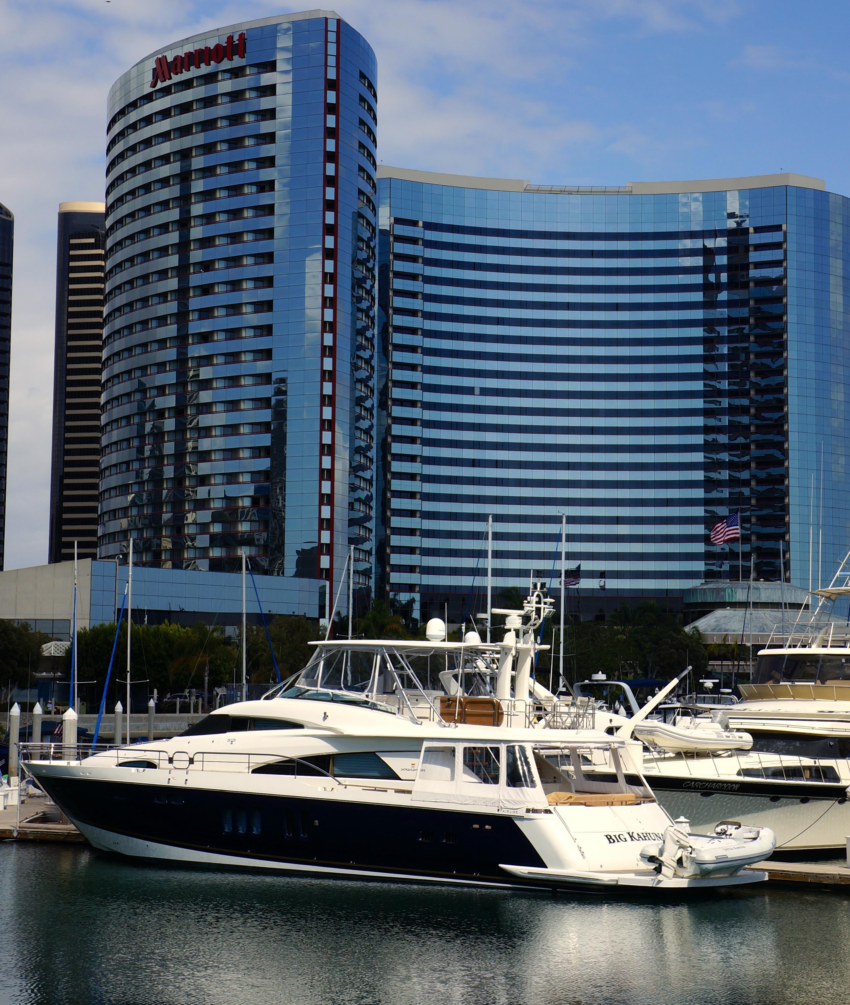 Fairline 74 Custom Yacht, San Diego Marriott Hotel & Marina