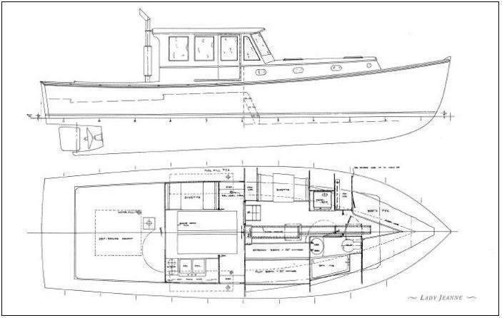 Brooklin Boat Yard Joel White 42' Power Cruiser, Brooklin