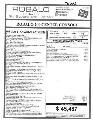 2014 Robalo 200 Center Console