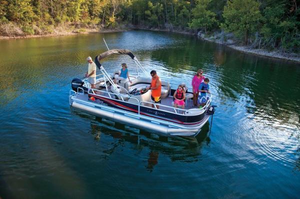 2012 Sun Tracker Fishin' Barge 22 DLX w/ 25 ELPT FourStroke