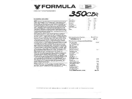 2013 Formula 350 CBR