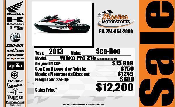 2013 Sea-Doo Wake Pro 215