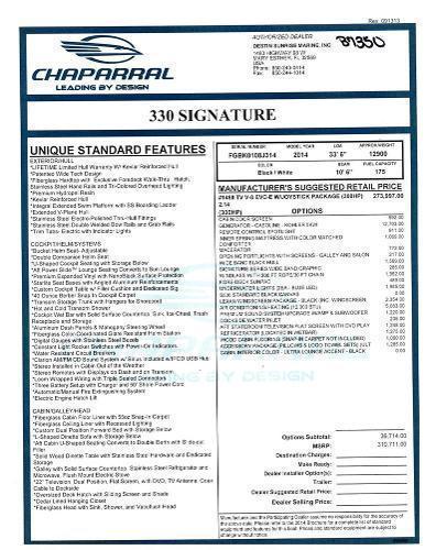 2014 Chaparral 330 Signature